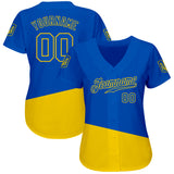 Custom 3D Pattern Design Ukrainian Flag And Coat Of Arms Of Ukraine Authentic Baseball Jersey