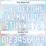 Custom 3D Pattern Design Abstract Trendy Holographic Vaporwave Style Authentic Baseball Jersey