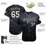 Custom 3D Pattern Design Abstract Liquid Marbling Fluid Art Authentic Baseball Jersey