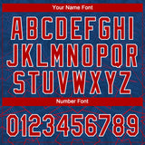 Custom Royal Red-White 3D Pattern Design Authentic Baseball Jersey
