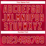 Custom Red Red-White 3D Pattern Design Authentic Baseball Jersey