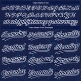Custom Navy Navy-Black 3D Pattern Design Authentic Baseball Jersey
