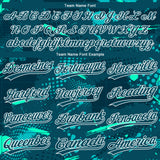 Custom Green Green-Aqua 3D Pattern Design Authentic Baseball Jersey
