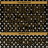 Custom Black Black-Old Gold 3D Pattern Design Authentic Baseball Jersey
