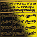 Custom Gold Black-Old Gold 3D Pattern Design Authentic Baseball Jersey