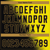 Custom Gold Black-Old Gold 3D Pattern Design Authentic Baseball Jersey