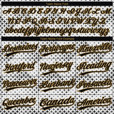 Custom White Black-Old Gold 3D Pattern Design Authentic Baseball Jersey