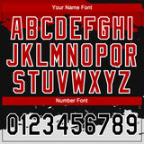 Custom Black Black-Red 3D Pattern Design Authentic Baseball Jersey