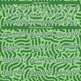 Custom Neon Green Kelly Green-White 3D Pattern Design Authentic Baseball Jersey
