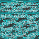 Custom Teal Teal-Black 3D Pattern Design Authentic Baseball Jersey