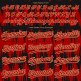 Custom Red Red Old Gold-Black 3D Pattern Design Authentic Baseball Jersey