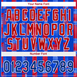 Custom Royal Royal-Red 3D Pattern Design Authentic Baseball Jersey
