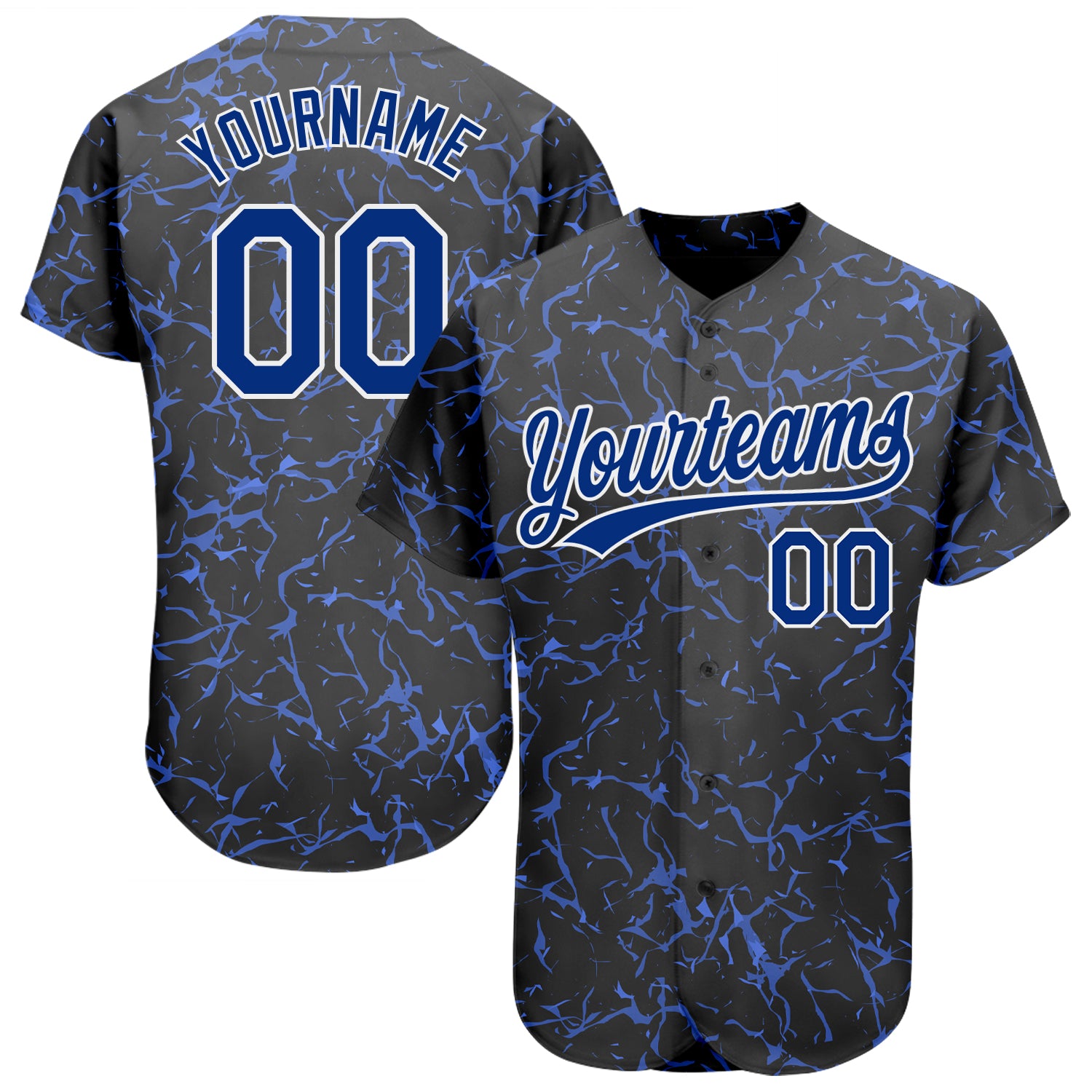 Royal blue and black baseball jersey outlet