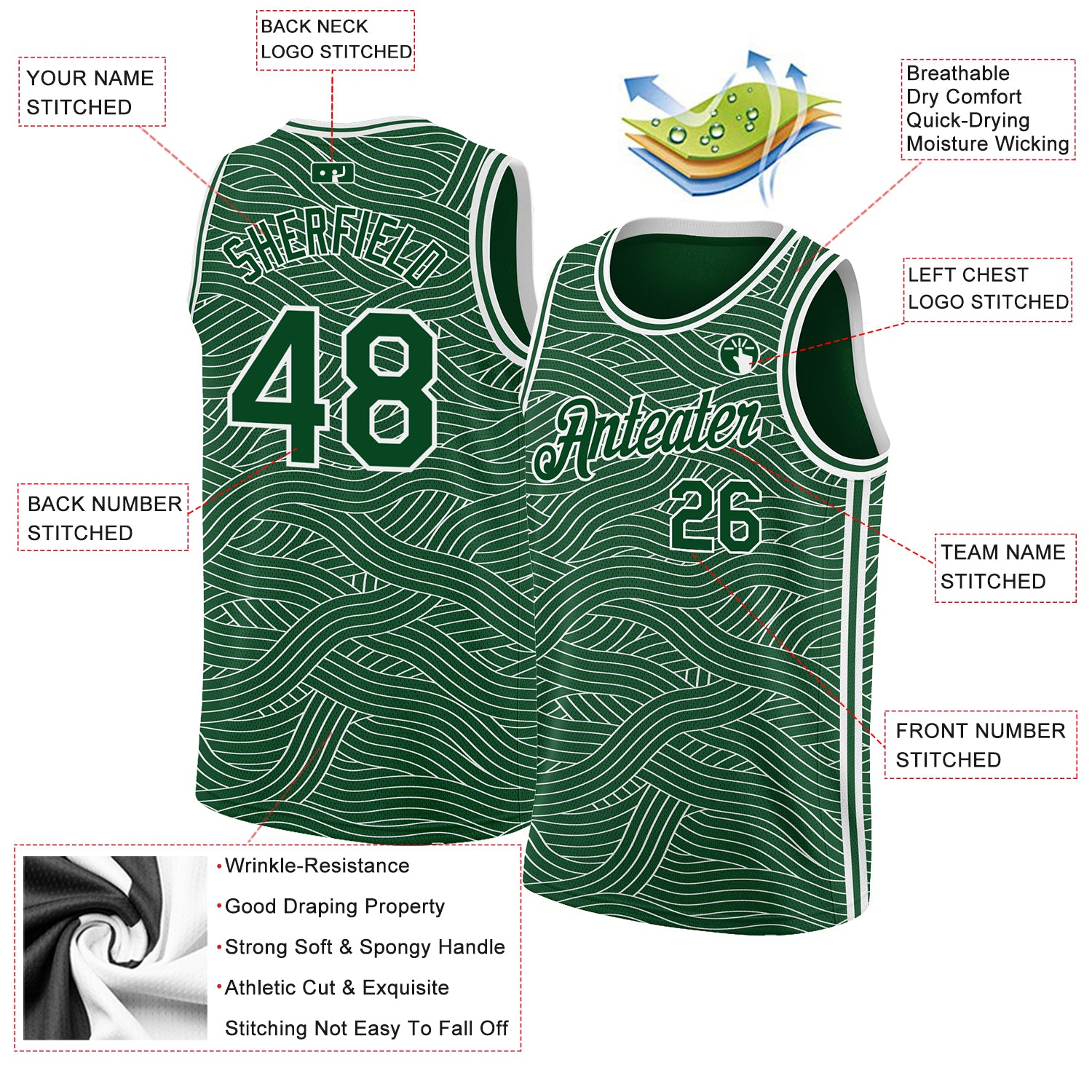 Custom Green White Authentic City Edition Basketball Jersey