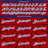 Custom Red White-Royal 3D Pattern Design Spider Performance T-Shirt