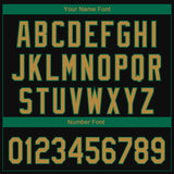 Custom Black Old Gold-Kelly Green 3D Boston City Edition Fade Fashion Authentic Baseball Jersey