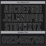 Custom Black-Gray 3D Los Angeles City Edition Fade Fashion Authentic Baseball Jersey