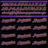 Custom Black Purple-Old Gold 3D Baltimore City Edition Fade Fashion Authentic Baseball Jersey