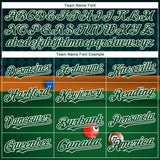 Custom Green White 3D Pattern Design Billiards Authentic Baseball Jersey