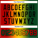 Custom Green Red Yellow-Black 3D Pattern Design Gradient Fashion Black History Month Performance T-Shirt