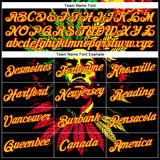 Custom Black Yellow-Red 3D Pattern Design Black History Month Performance T-Shirt