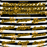 Custom Stitched Black Gold-White Christmas Gold Snowflakes 3D Sports Pullover Sweatshirt Hoodie