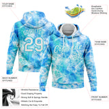 Custom Stitched Tie Dye White-Sky Blue 3D Abstract Style Sports Pullover Sweatshirt Hoodie