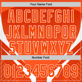 Custom Orange White 3D Pattern Design Abstract Sport Authentic Baseball Jersey