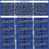 Custom Royal Black-White Lines Authentic City Edition Basketball Jersey