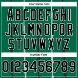Custom Kelly Green Black-White Lines Authentic City Edition Basketball Jersey