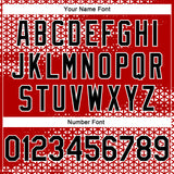 Custom Red Black-White Triangle Shapes Authentic City Edition Basketball Jersey