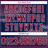 Custom Navy Maroon-White Triangle Shapes Authentic City Edition Basketball Jersey
