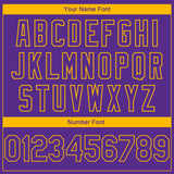 Custom Purple Gold Side Panel Stars Authentic City Edition Basketball Jersey