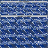 Custom Royal White 3D Pattern Design Slant Lines Authentic Baseball Jersey