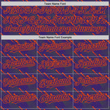 Custom Purple Orange 3D Pattern Design Slant Lines Authentic Baseball Jersey