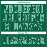 Custom Kelly Green White Geometric Shapes And Side Stripes Authentic City Edition Basketball Jersey