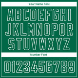 Custom Kelly Green White Side Panel Abstract Lines Authentic City Edition Basketball Jersey