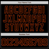 Custom Black Orange 3D Pattern Design Abstract Splatter Grunge Art Authentic Baseball Jersey