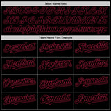Custom Black Crimson 3D Pattern Design Abstract Splatter Grunge Art Authentic Baseball Jersey