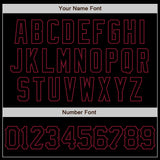 Custom Black Crimson 3D Pattern Design Abstract Splatter Grunge Art Authentic Baseball Jersey