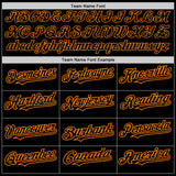 Custom Black Bay Orange 3D Pattern Design Abstract Splatter Grunge Art Authentic Baseball Jersey