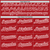 Custom Red White 3D Pattern Design Abstract Splatter Grunge Art Authentic Baseball Jersey