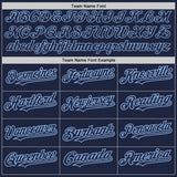 Custom Navy Light Blue 3D Pattern Design Abstract Splatter Grunge Art Authentic Baseball Jersey