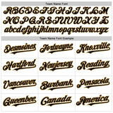 Custom White Black-Old Gold 3D Pattern Design Abstract Sharp Shape Authentic Baseball Jersey