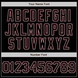 Custom Black Medium Pink 3D Pattern Design Abstract Sharp Shape Authentic Baseball Jersey