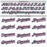 Custom White Kelly Green-Pink 3D Pattern Design Abstract Sharp Shape Authentic Baseball Jersey
