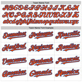 Custom White Orange-Royal 3D Pattern Design Abstract Splash Authentic Baseball Jersey