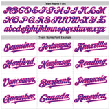 Custom White Purple-Pink 3D Pattern Design Abstract Splash Authentic Baseball Jersey