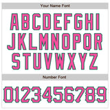 Custom White Pink-Kelly Green 3D Pattern Design Abstract Splash Authentic Baseball Jersey