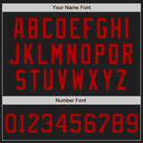Custom Graffiti Pattern Red-Black 3D Scratch Authentic Baseball Jersey